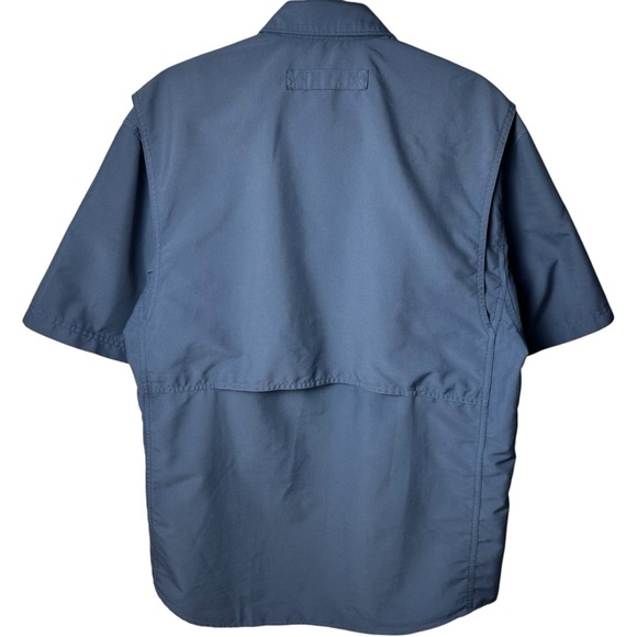 Duluth Trading Co. Blue Vented Fishing Outdoors Short Sleeve Utility Shirt M - Picture 5 of 10